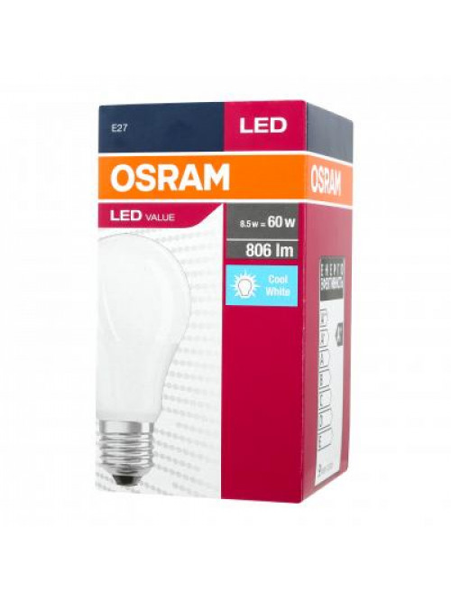 Лампа светодиодная OSRAM LED A60 8,5W 4000К E27
