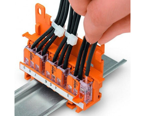 Держатель клемм 221-24** WAGO на DIN рейку (221-500)