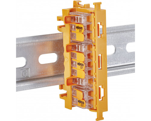Держатель клемм 221-24** WAGO на DIN рейку (221-500)