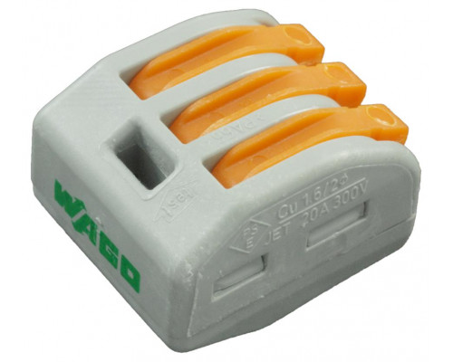 Terminal cu 2 fire WAGO 222-413 cu pârghii de împingere