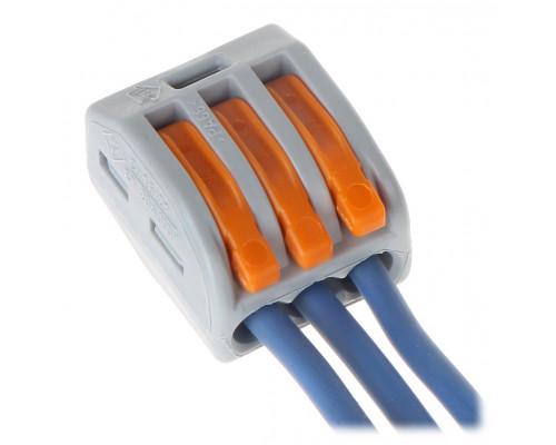 Terminal cu 2 fire WAGO 222-413 cu pârghii de împingere