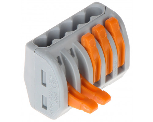 Terminal pentru 5 fire WAGO 222-415 cu pârghii de împingere