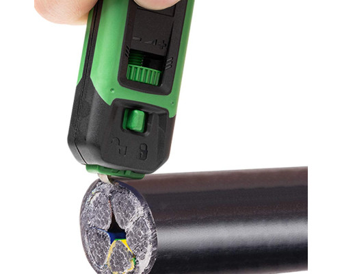 Cuțit cablu Wago 206-1403; pentru Ø 8 mm … 28 mm / 0,31" … 1,10"; cu sistem inteligent de schimbare a suportului