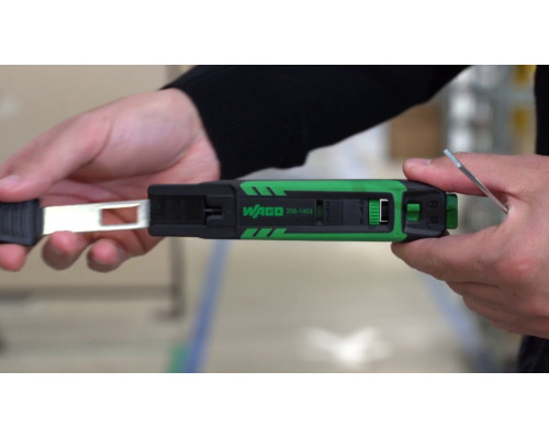 Cuțit cablu Wago 206-1403; pentru Ø 8 mm … 28 mm / 0,31" … 1,10"; cu sistem inteligent de schimbare a suportului