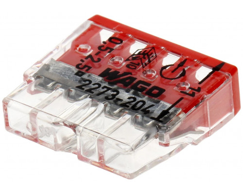 Клемма на 4 провода WAGO 2273-204
