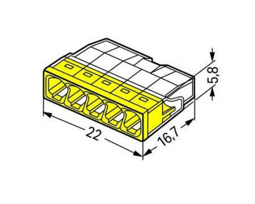 Terminal pentru 5 fire WAGO 2273-205