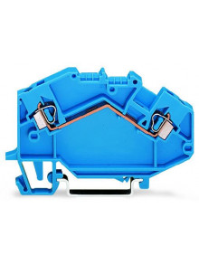 2-проводные проходные клеммы; 2,5 мм² Wago 780-604 для DIN-рейки 35 x 15 и 35 x 7,5; CAGE CLAMP®; 2,50 mm²; синие
