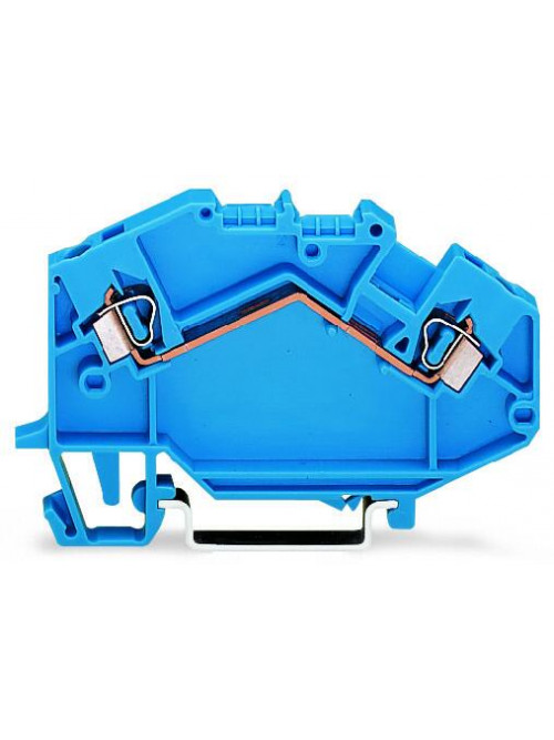 2-проводные проходные клеммы; 2,5 мм² Wago 780-604 для DIN-рейки 35 x 15 и 35 x 7,5; CAGE CLAMP®; 2,50 mm²; синие