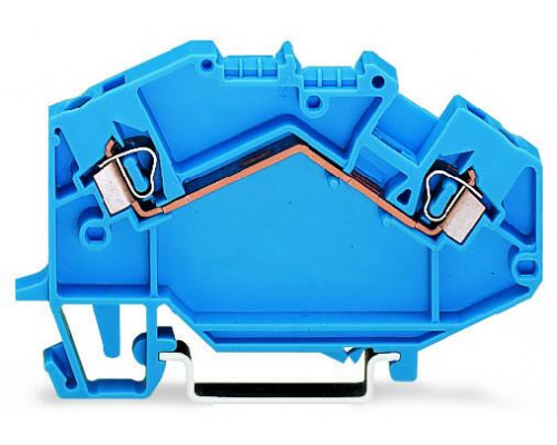 2-проводные проходные клеммы; 2,5 мм² Wago 780-604 для DIN-рейки 35 x 15 и 35 x 7,5; CAGE CLAMP®; 2,50 mm²; синие
