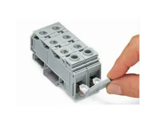 Распределительная клемма 3  x 0.2-10мм2 + винтовой зажим 1 х 6- 35 мм2 125A серая WAGO 284-621