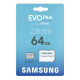 Карта памяти Samsung EVO PLUS microSDXC 64GB UHS-I U1 A1 V10 class 10 memory card + adapter for SD
