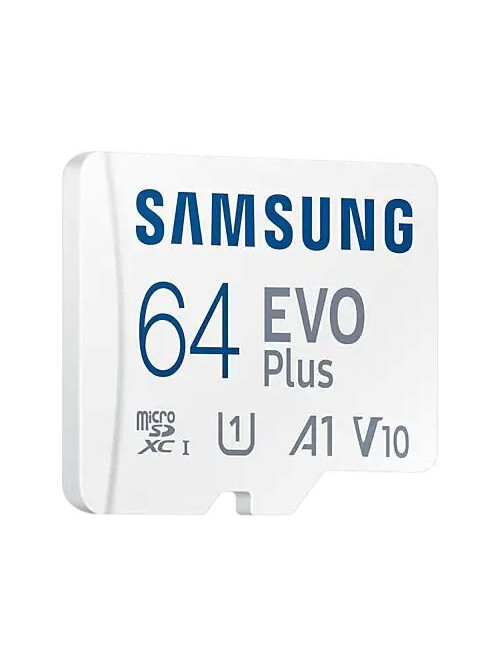 Карта памяти Samsung EVO PLUS microSDXC 64GB UHS-I U1 A1 V10 class 10 memory card + adapter for SD