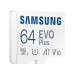 Карта памяти Samsung EVO PLUS microSDXC 64GB UHS-I U1 A1 V10 class 10 memory card + adapter for SD