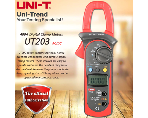 Цифровые токоизмерительные клещи UNI-T UT203