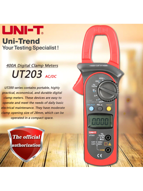 Цифровые токоизмерительные клещи UNI-T UT203