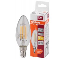 Лампа светодиодная филаментная OSRAM LED STAR CLASSIC B 40 4W/827 E14
