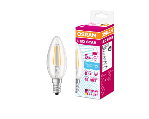 Светодиодная лампа Osram LED Star FIL 5W 4000K E14 