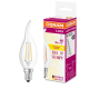 Лампа светодиодная Osram 4W 230V 470lm 2700K E14 филаментная свеча на ветру