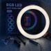Кольцевая светодиодная лампа RGB LED RING MJ33 33 см с креплением для телефона