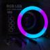 Кольцевая светодиодная лампа RGB LED RING MJ33 33 см с креплением для телефона