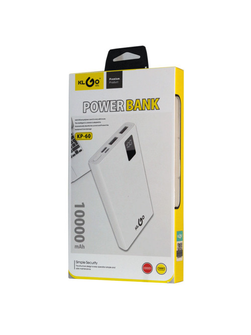 Зарядное устройство POWER BANK KLGO kp-60 10000 mah с дисплеем белый