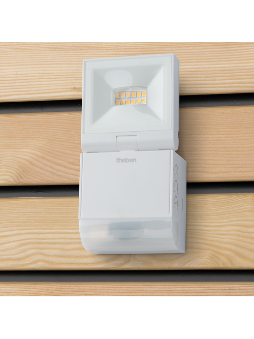 Немецкий cветодиодный прожектор с датчиком движения Theben theLeda S10 WH