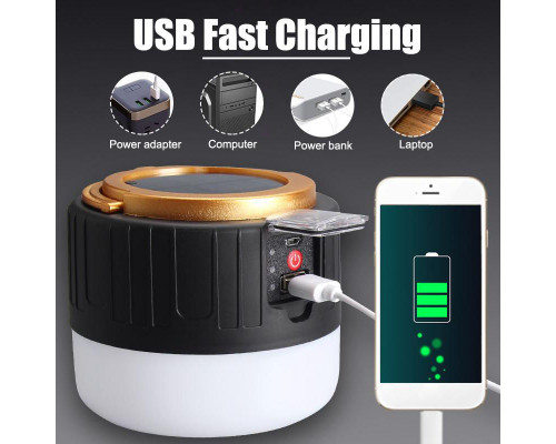 Фонарь переносной аккумуляторный на солнечной батарее CT-4289