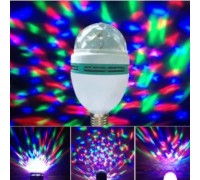 Диско лампа вращающаяся светодиодная, E27 LED RGB 3Вт для праздника