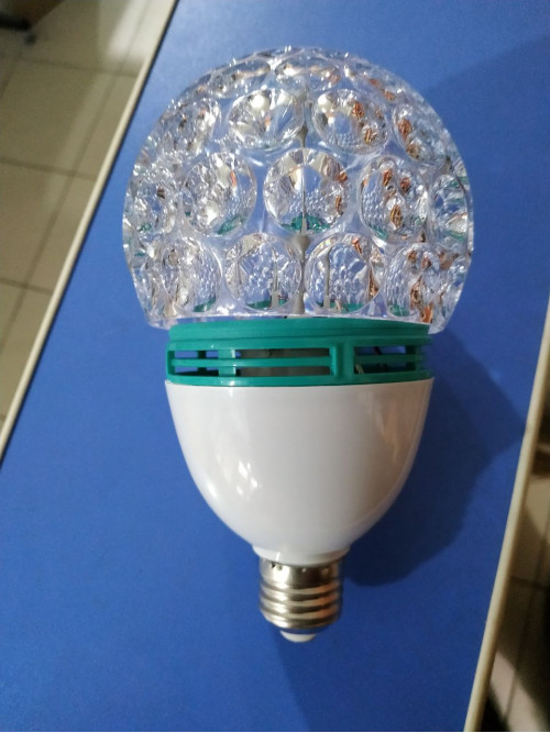 Диско лампа вращающаяся светодиодная, E27 LED RGB 3Вт для праздника.220419-2
