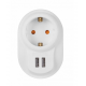 Сетевой Фильтр с Заземлением 16A + 2xUSB 2.4A 40130106