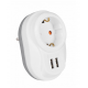 Сетевой Фильтр с Заземлением 16A + 2xUSB 2.4A 40130106