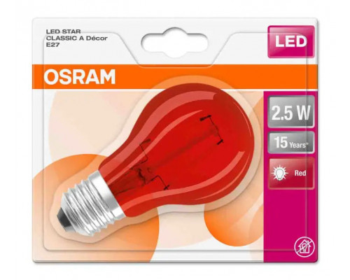 Светодиодная лампа Decor E27 2.5 Вт красный