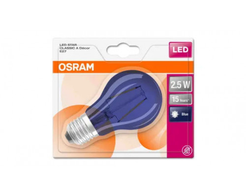Светодиодная лампа Decor E27 2.5 Вт синий