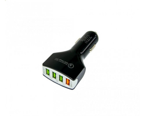 Быстрая USB зарядка в авто от прикуривателя для телефона, XZY-008 4 Port QC3. 0