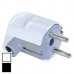 Вилка бытовая угловая 2К с заземлением 16A белая