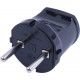 Вилка бытовая e.plug.002.10, без з/к,10А, черная s9100045