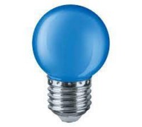 Лампа светодиодная 1вт синяя E27 718292