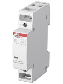 Модульный контактор ESB20-20N-06 In=20А, 2NO контакта, Uкат=220В AC, ABB