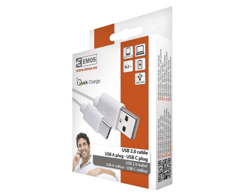 Cablu USB 2.0 tip A/USB 2.0 tip C Emos SM7024W