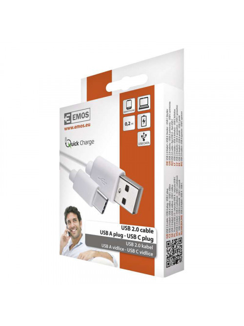 Кабель USB 2.0 Type-A/USB 2.0 Type-C Emos SM7024W 
