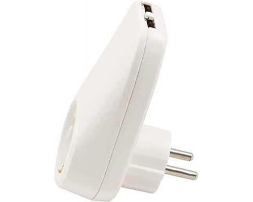 Priză de încărcare Emos cu 2 porturi USB 2100mA P0072