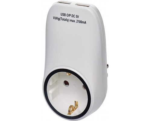 Priză de încărcare Emos cu 2 porturi USB 2100mA P0072