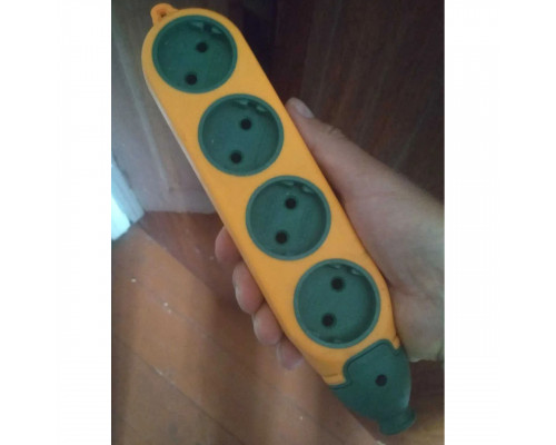 Колодка 8 розеток двусторонняя для удлинителя 16А