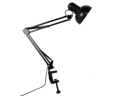 Lampă lampă transformator de masă E27 pe o clemă, negru 24233