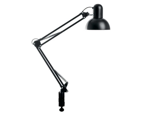 Лампа светильник настольный трансформер E27 на струбцине, черный 24233