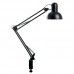 Лампа светильник настольный трансформер E27 на струбцине, черный 24233