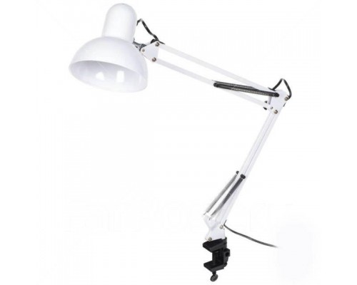 Lampă lampă transformator de masă E27 pe o clemă, alb (24232)