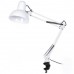 Лампа светильник настольный трансформер E27 на струбцине, белый (24232) 