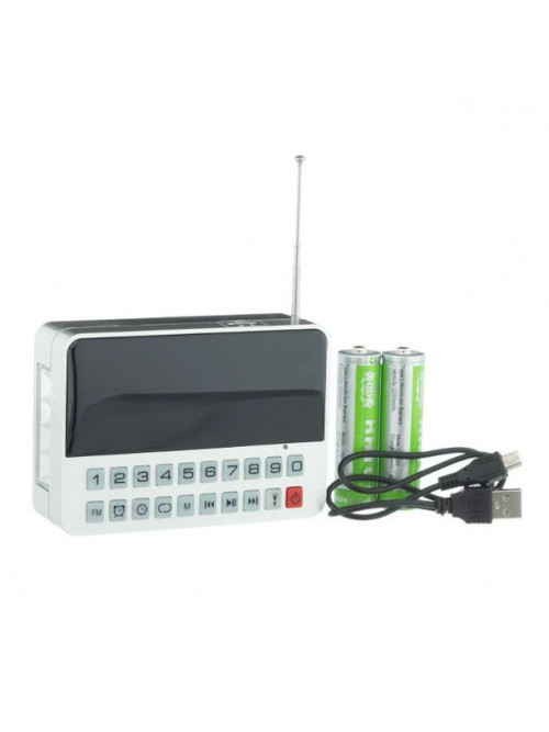 Настольные часы с FM радио + фонарик CR562