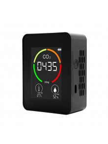 Детектор качества воздуха Air Detector контроль СО2, температура и влажность, Чёрный H8
